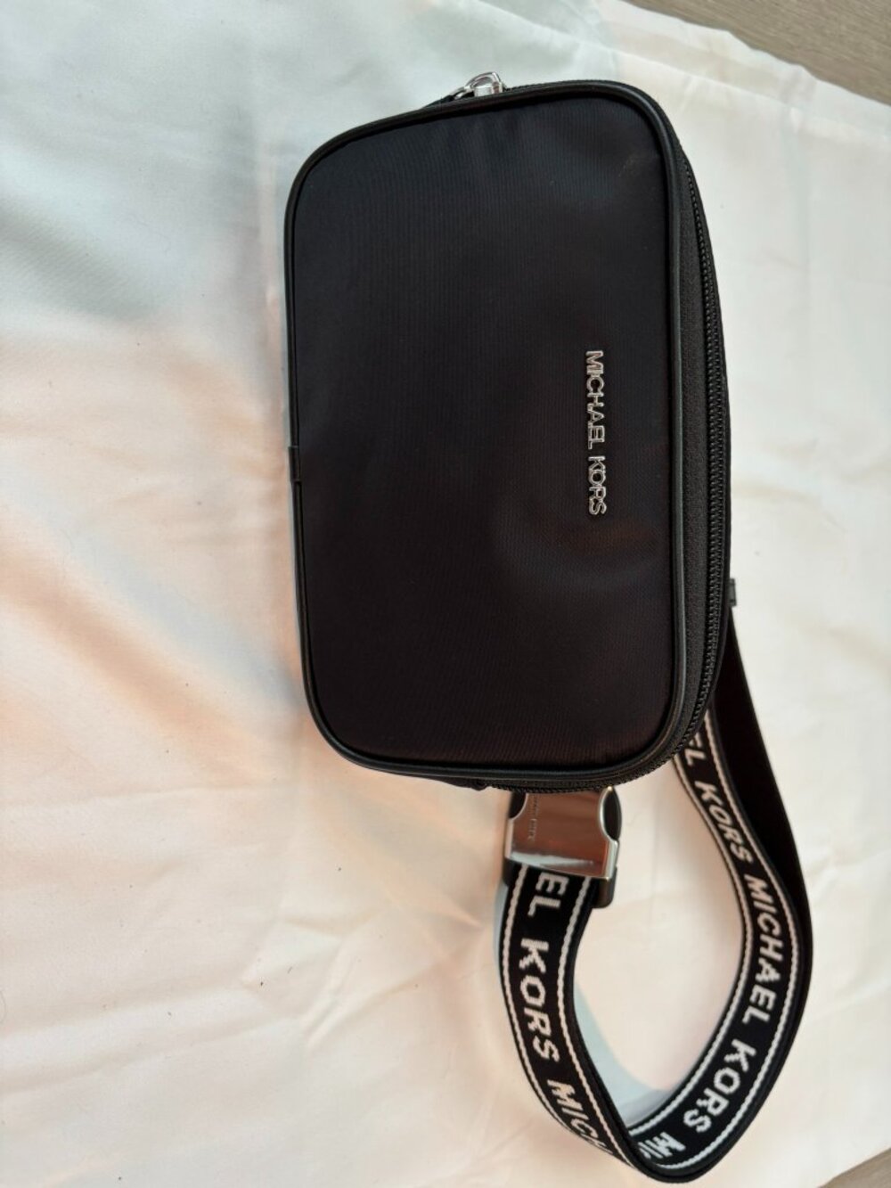 Michael Kors Black Nylon Belt bag Fanny pack Bag Logo Strap